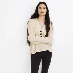 Madewell Ribbed Lyle Henley merino wool blend sweater. Size XXS